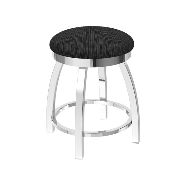 18" Swivel Vanity Stool, Chrome Finish, Graph Coal Seat
